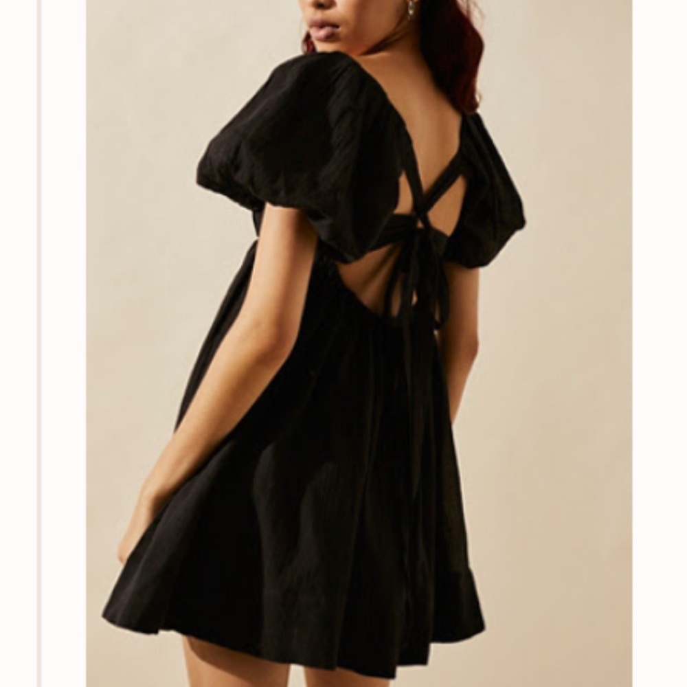 Free People Black Marina Mini Dress
